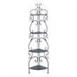 Safavieh Turuca 4 Tier Iron Corner Shelf  in Blue