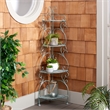 Safavieh Turuca 4 Tier Iron Corner Shelf in Green