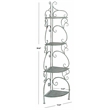 Safavieh Turuca 4 Tier Iron Corner Shelf in Green