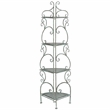 Safavieh Turuca 4 Tier Iron Corner Shelf in Green