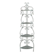 Safavieh Turuca 4 Tier Iron Corner Shelf in Green