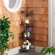 Safavieh Turuca 4 Tier Iron Corner Shelf  in Black / Rust