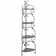 Safavieh Turuca 4 Tier Iron Corner Shelf  in Black / Rust