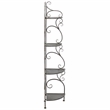 Safavieh Turuca 4 Tier Iron Corner Shelf  in Black / Rust