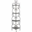 Safavieh Turuca 4 Tier Iron Corner Shelf  in Black / Rust