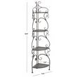 Safavieh Turuca 4 Tier Iron Corner Shelf  in Black / Rust