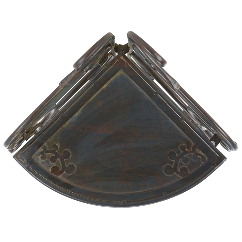 Safavieh Turuca 4 Tier Iron Corner Shelf  in Black / Rust