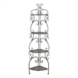 Safavieh Turuca 4 Tier Iron Corner Shelf  in Black / Rust