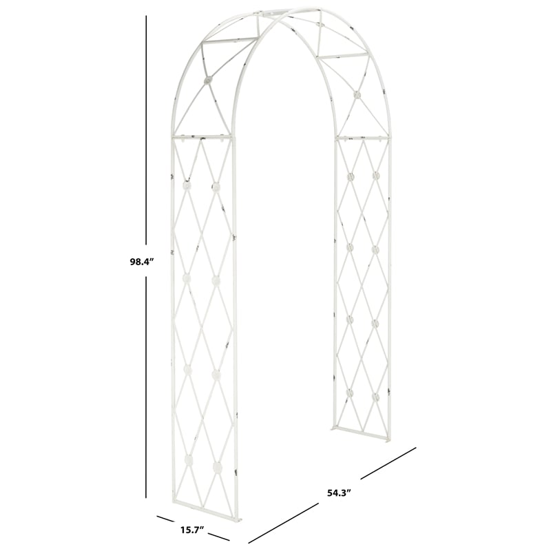 Safavieh Atticus Iron Archway in White