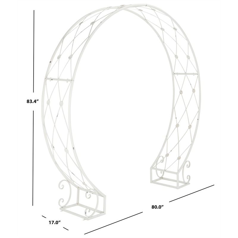 Safavieh Mizell Moon Iron Gateway in White
