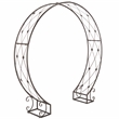 Safavieh Mizell Moon Iron Gateway in Brown