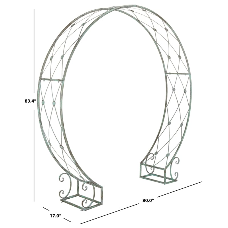Safavieh Mizell Moon Iron Gateway in Green