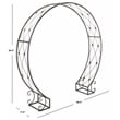 Safavieh Mizell Moon Iron Gateway in Black / Rust