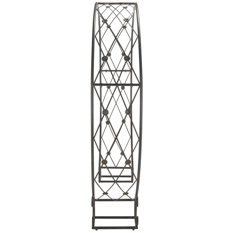 Safavieh Mizell Moon Iron Gateway in Black / Rust