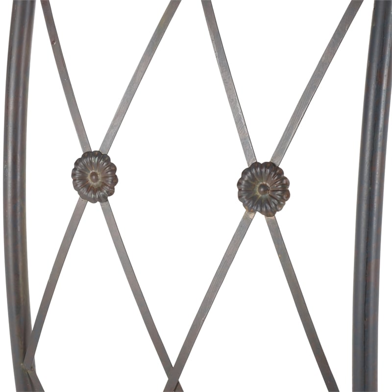 Safavieh Mizell Moon Iron Gateway in Black / Rust