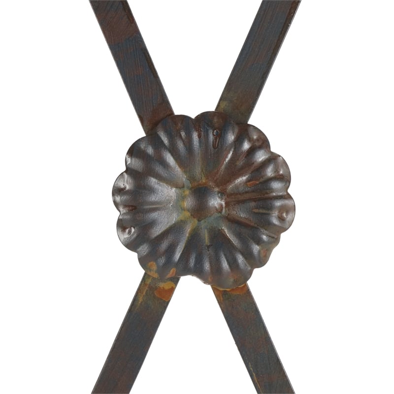 Safavieh Mizell Moon Iron Gateway in Black / Rust