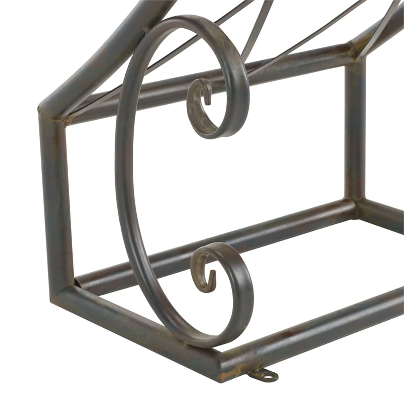 Safavieh Mizell Moon Iron Gateway in Black / Rust