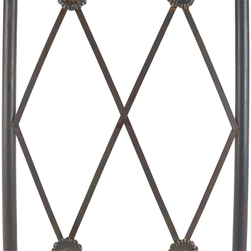 Safavieh Mizell Moon Iron Gateway in Black / Rust