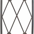 Safavieh Mizell Moon Iron Gateway in Black / Rust