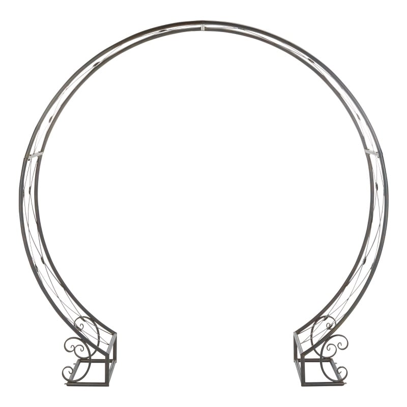 Safavieh Mizell Moon Iron Gateway in Black / Rust