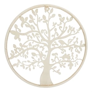 Safavieh 20&quot Tree Of Life Iron Wall Art in Pearl / White