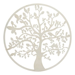Safavieh 31.5&quot Tree Of Life Iron Wall Art in Pearl / White