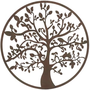 Safavieh 31.5&quot Tree Of Life Iron Wall Art in Blue