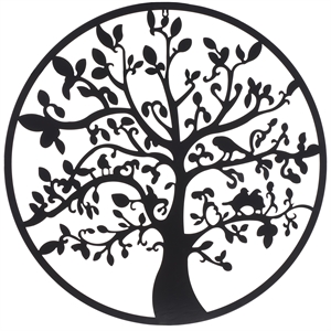 Safavieh 31.5&quot Tree Of Life Iron Wall Art in Black