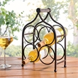 Safavieh Floyd 4 Wine Iron Bottle Holder in Brown