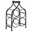 Safavieh Floyd 4 Wine Iron Bottle Holder in Brown