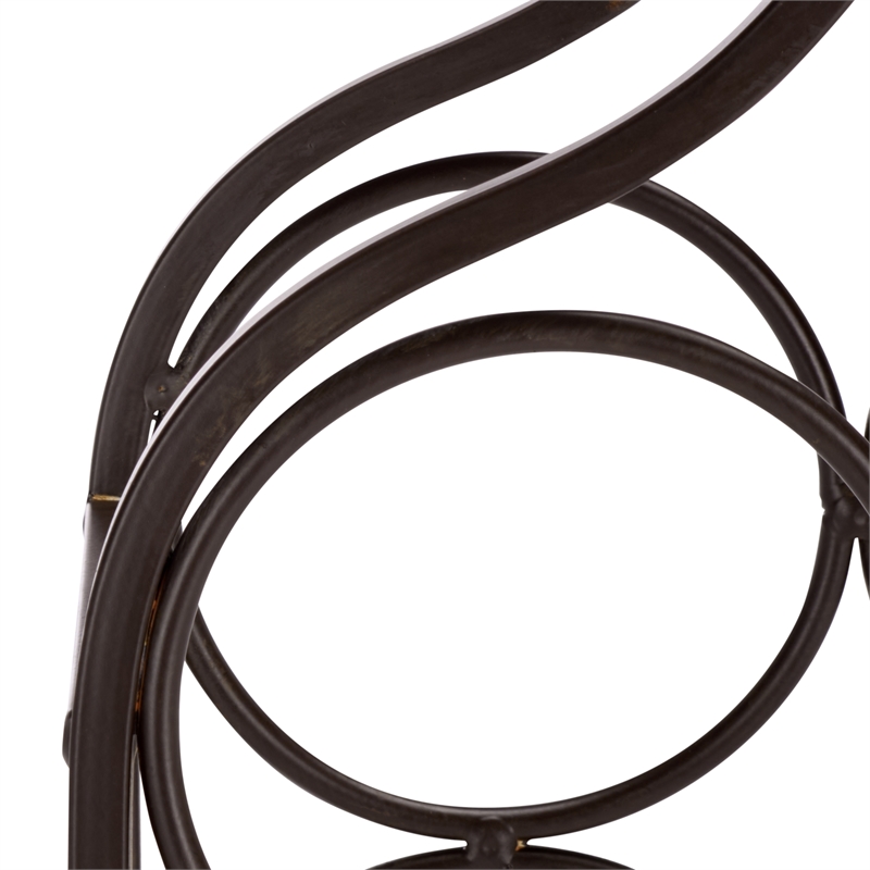 Safavieh Floyd 4 Wine Iron Bottle Holder in Brown