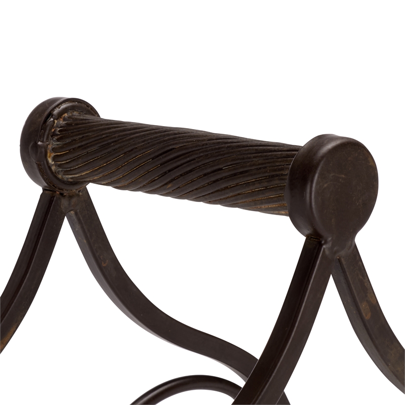 Safavieh Floyd 4 Wine Iron Bottle Holder in Brown