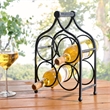 Safavieh Floyd 4 Wine Iron Bottle Holder in Black