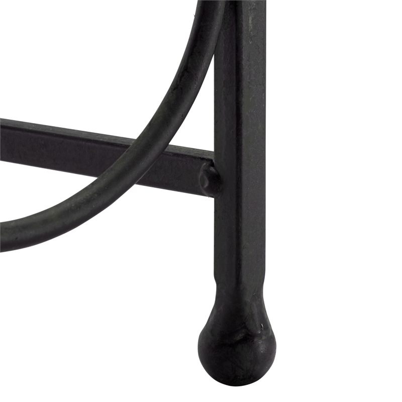Safavieh Floyd 4 Wine Iron Bottle Holder in Black