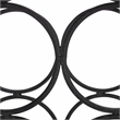 Safavieh Floyd 4 Wine Iron Bottle Holder in Black