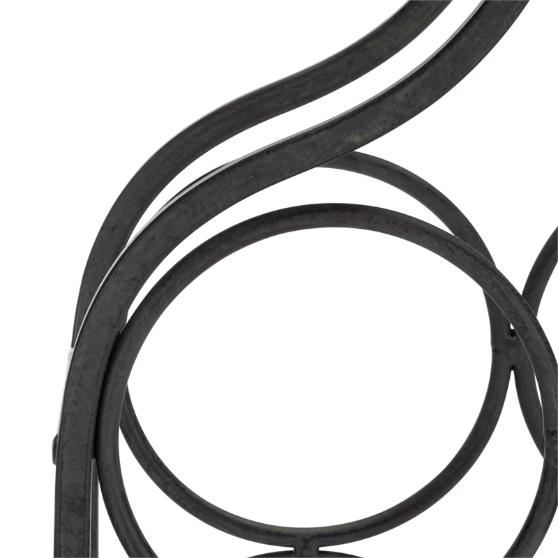 Safavieh Floyd 4 Wine Iron Bottle Holder in Black