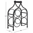 Safavieh Floyd 4 Wine Iron Bottle Holder in Black