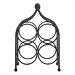 Safavieh Floyd 4 Wine Iron Bottle Holder in Black