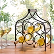 Safavieh Floyd 6 Wine Iron Bottle Holder in Brown