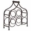 Safavieh Floyd 6 Wine Iron Bottle Holder in Brown