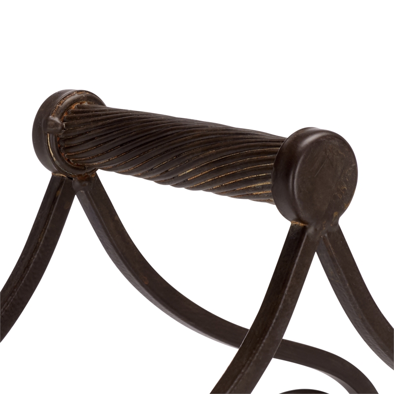 Safavieh Floyd 6 Wine Iron Bottle Holder in Brown