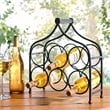 Safavieh Floyd 6 Wine Iron Bottle Holder in Black