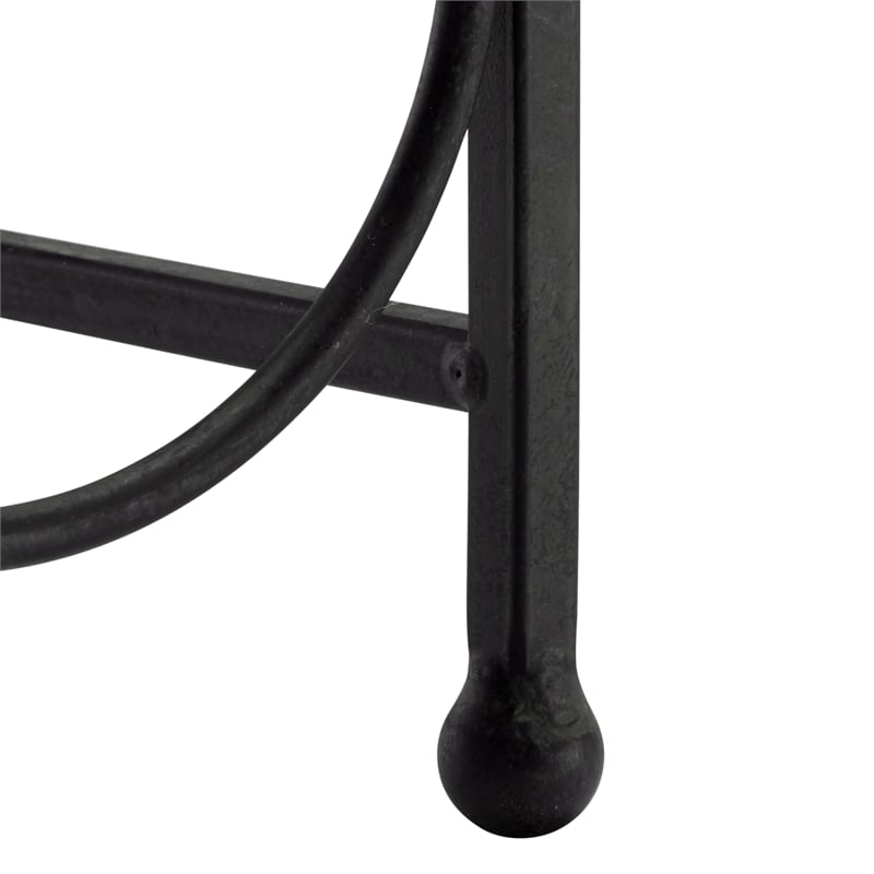 Safavieh Floyd 6 Wine Iron Bottle Holder in Black