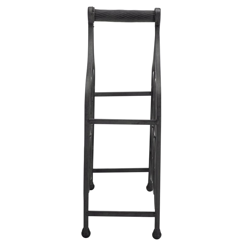 Safavieh Floyd 6 Wine Iron Bottle Holder in Black