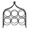Safavieh Floyd 6 Wine Iron Bottle Holder in Black