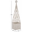 Safavieh Caledonia Iron Trellis Planter in White