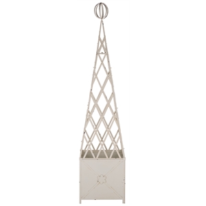 Safavieh Caledonia Iron Trellis Planter in White
