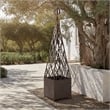 Safavieh Caledonia Iron Trellis Planter in Brown