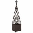 Safavieh Caledonia Iron Trellis Planter in Brown
