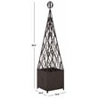 Safavieh Caledonia Iron Trellis Planter in Brown